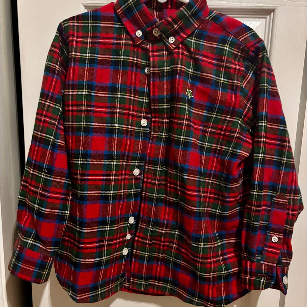 Plaid Kids Shirt - Red, Green, and Blue